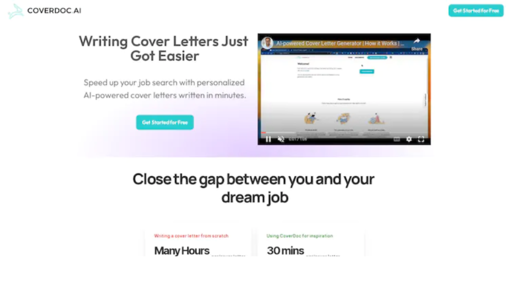 CoverDoc.ai: Authentic AI Cover Letters, Personalized Mock Interviews, and More!
