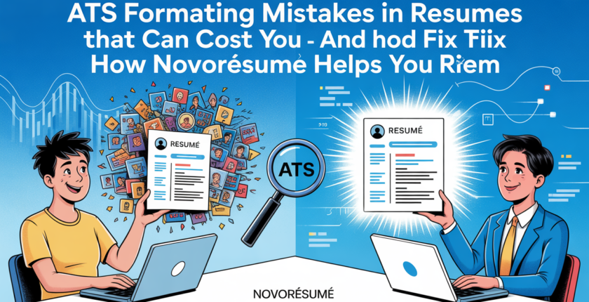ATS Formatting Mistakes in Resumes That Can Cost You — and How Novorésumé Helps You Fix Them