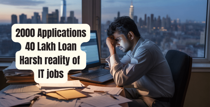 Rs 40 Lakh Loan, 2000 job application - The Harsh Truth Behind the IT job Market