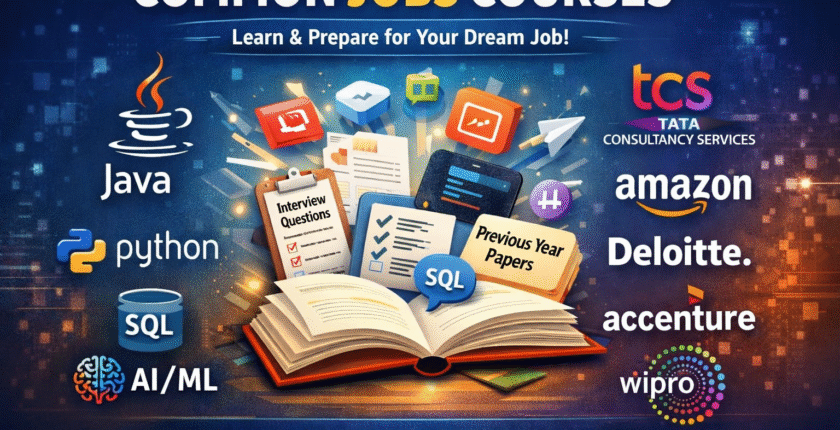Commonjobs Free course section : Prepare for your dream job everything at one place
