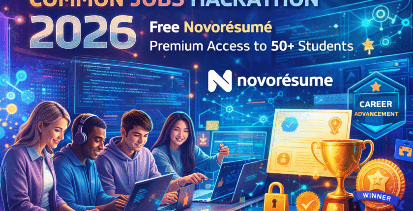 Common Jobs Hackathon 2026: Empowering 50+ Students with Rewards, Recognition, and Free Novorésumé Premium Access