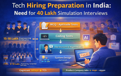 Tech Hiring Preparation in India: Why 40 Lakh Interview Simulations Are Needed Every Year