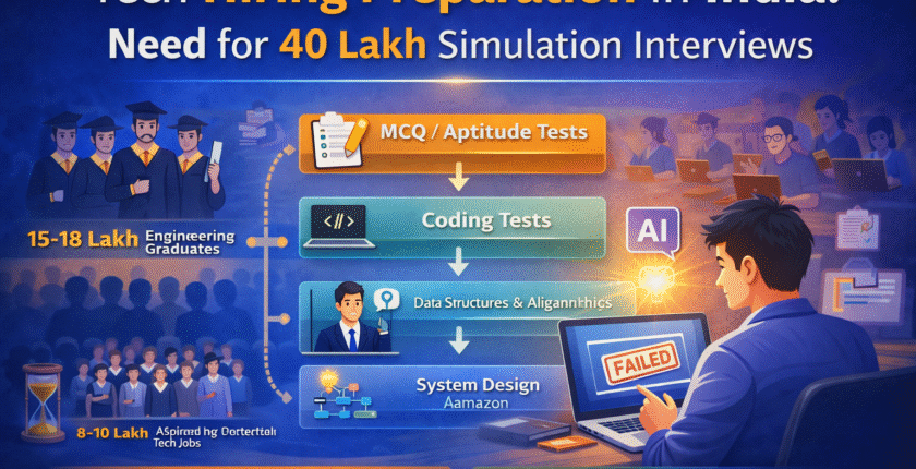 Tech Hiring Preparation in India: Why 40 Lakh Interview Simulations Are Needed Every Year