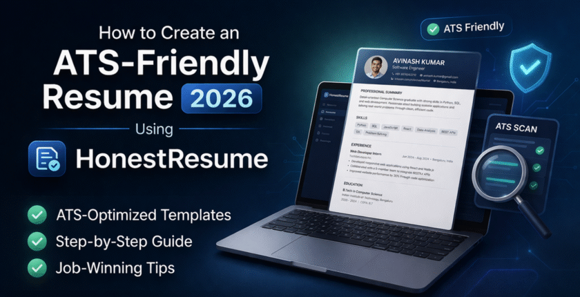 How to Create an ATS-Friendly Resume 2026 Using HonestResume