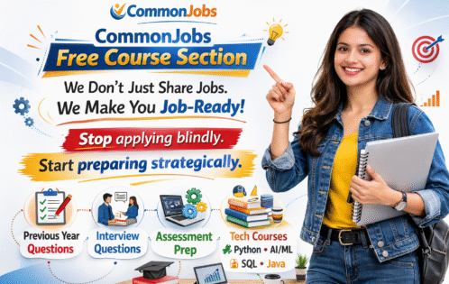 Commonjobs Course Section: Free Platform to Prepare for MNC Assessments, Interviews, and Master Technologies in 7 Days