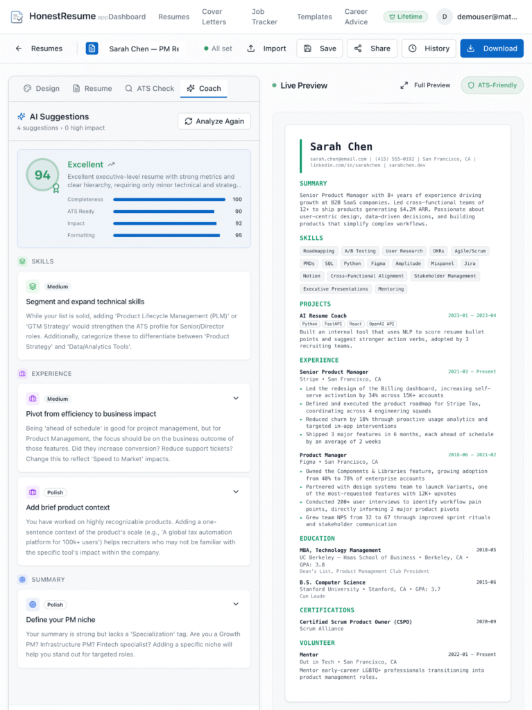 How to Create an ATS-Friendly Resume 2026 Using HonestResume