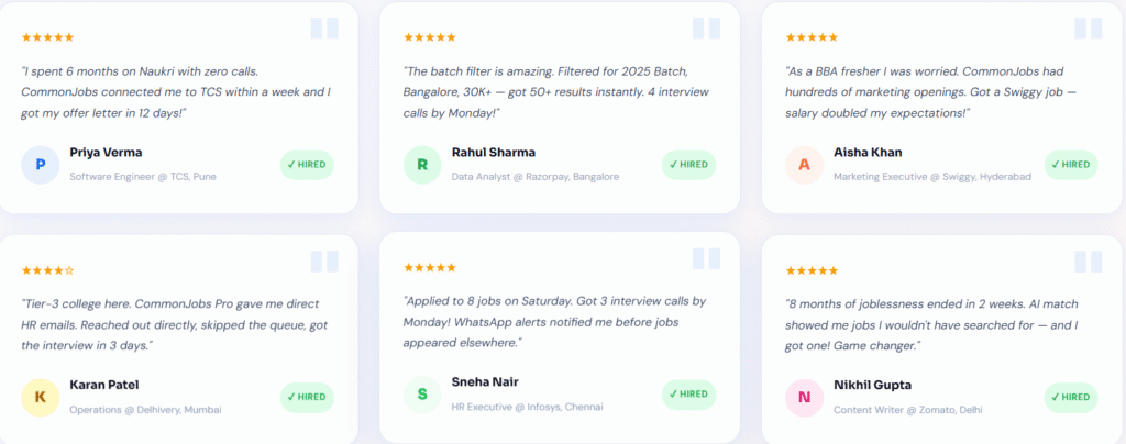What is Commonjobs? Features, Benefits, Reviews & How It Helps Freshers Get Jobs Faster