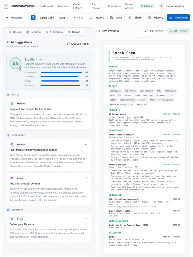 How HonestResume Helps Freshers Create ATS-Friendly Resumes Faster