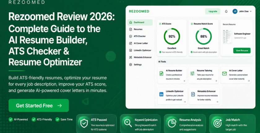 Rezoomed Review 2026: Complete Guide to the AI Resume Builder, ATS Checker & Resume Optimizer